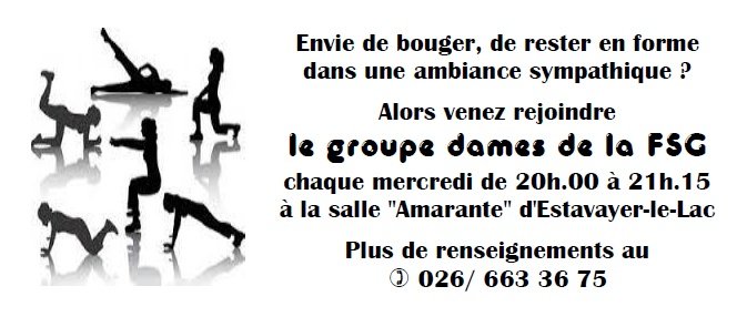 Annonce 2014 gym dames